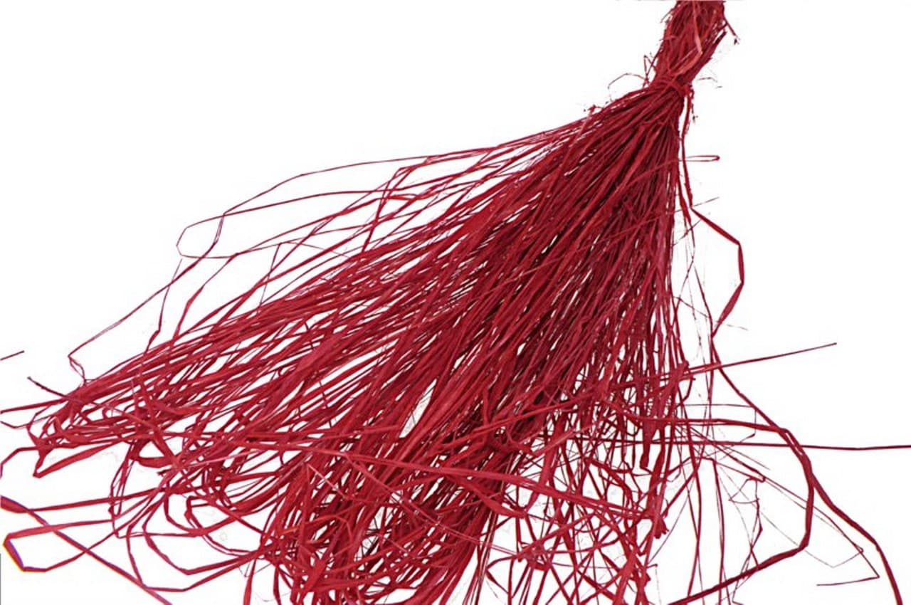 Rafia - włókna 50-60 gram, czerwona