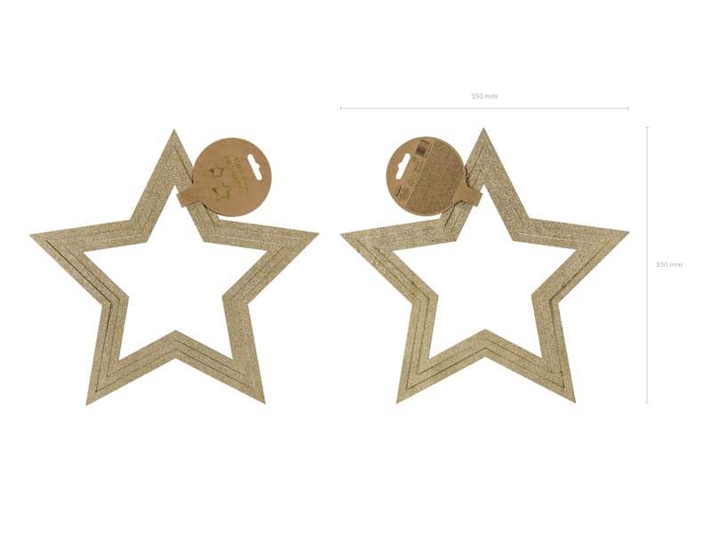 Zawieszki dekoracyjne drewniane Gwiazdy, mix