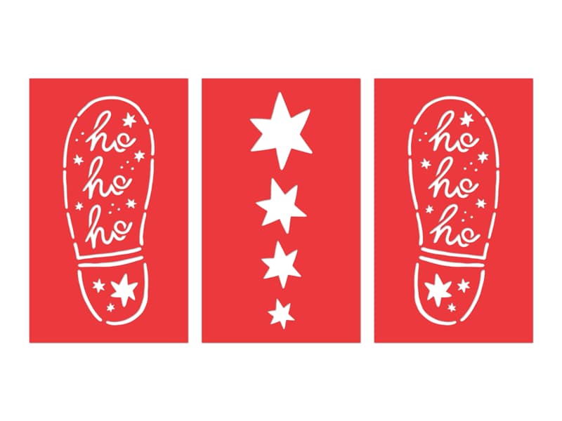 Dekoracja świąteczna - ślady Mikołaja, 16.5x27.5