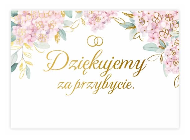 Winietki podziękowanie dla gości ślub 10 szt