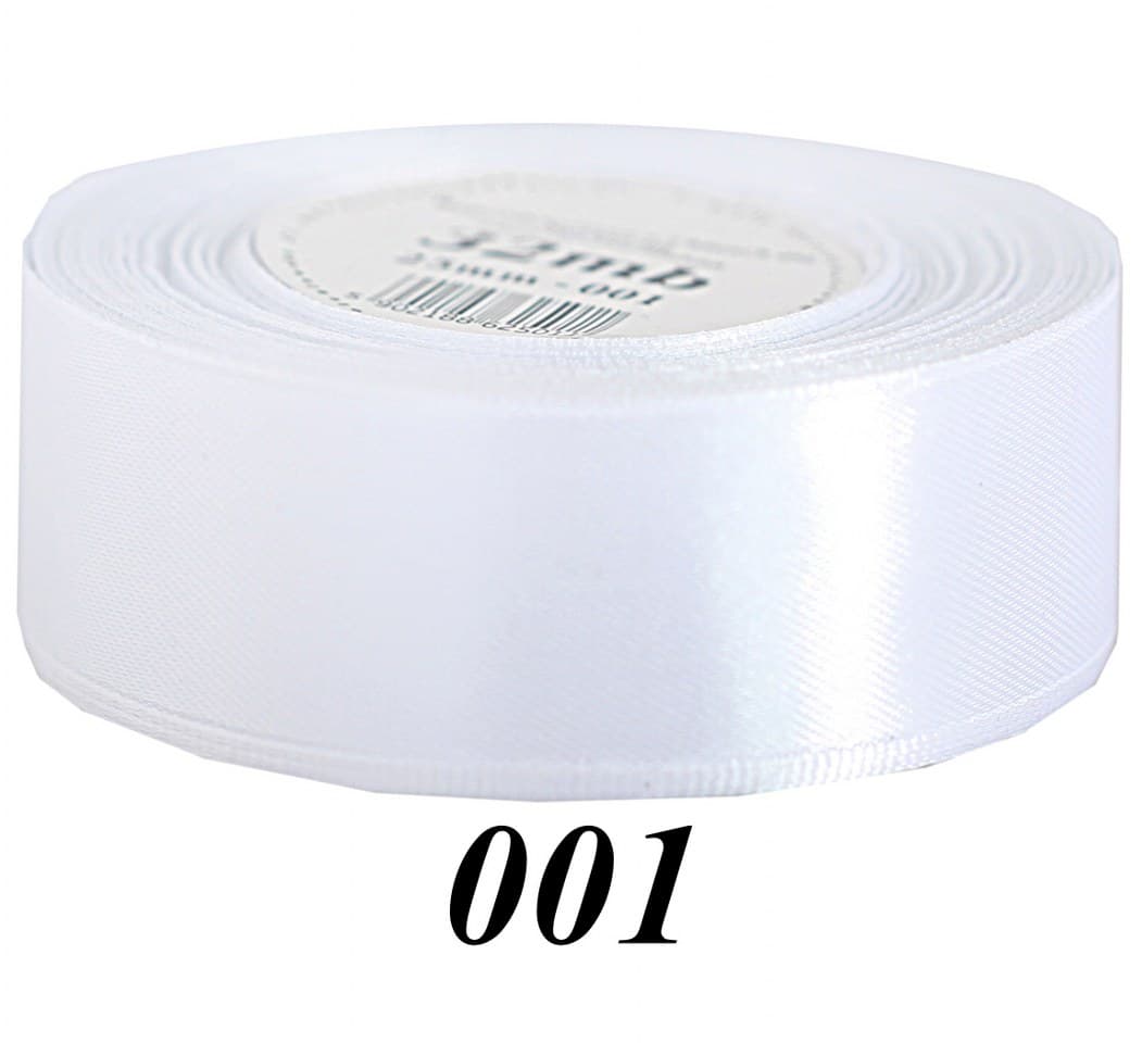 Wstążka satynowa 38mm/32mb, biały