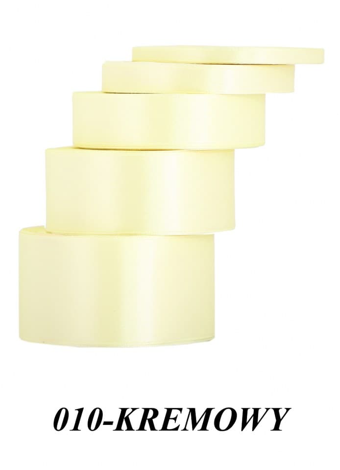 Wstążka satynowa 38mm/32mb, kremowa
