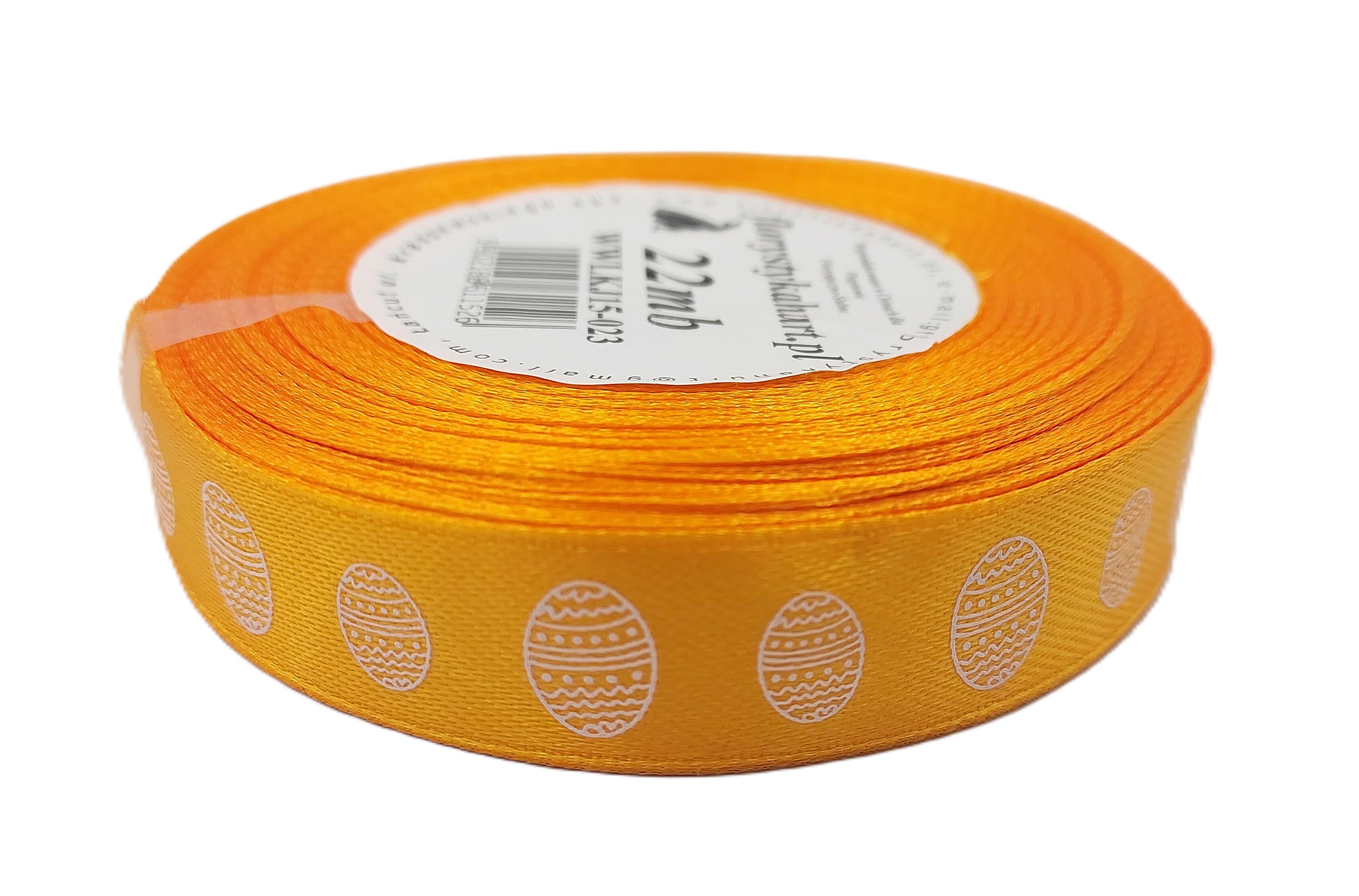 Wstążka satynowa WIELKANOC jajko, 15mm/22mb, jajko