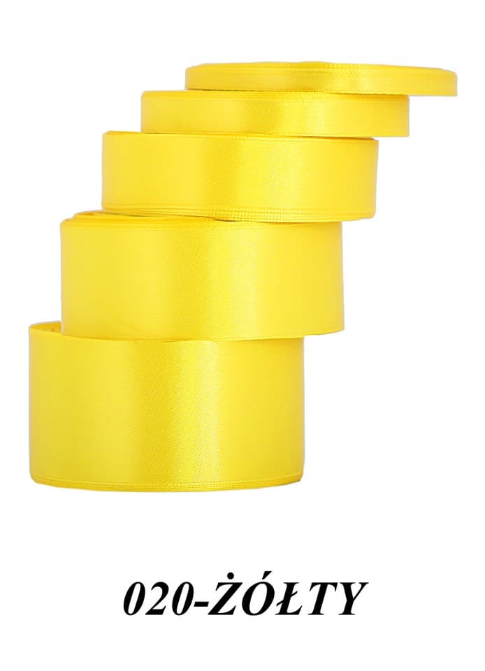 Wstążka satynowa 38mm/32mb, żółta