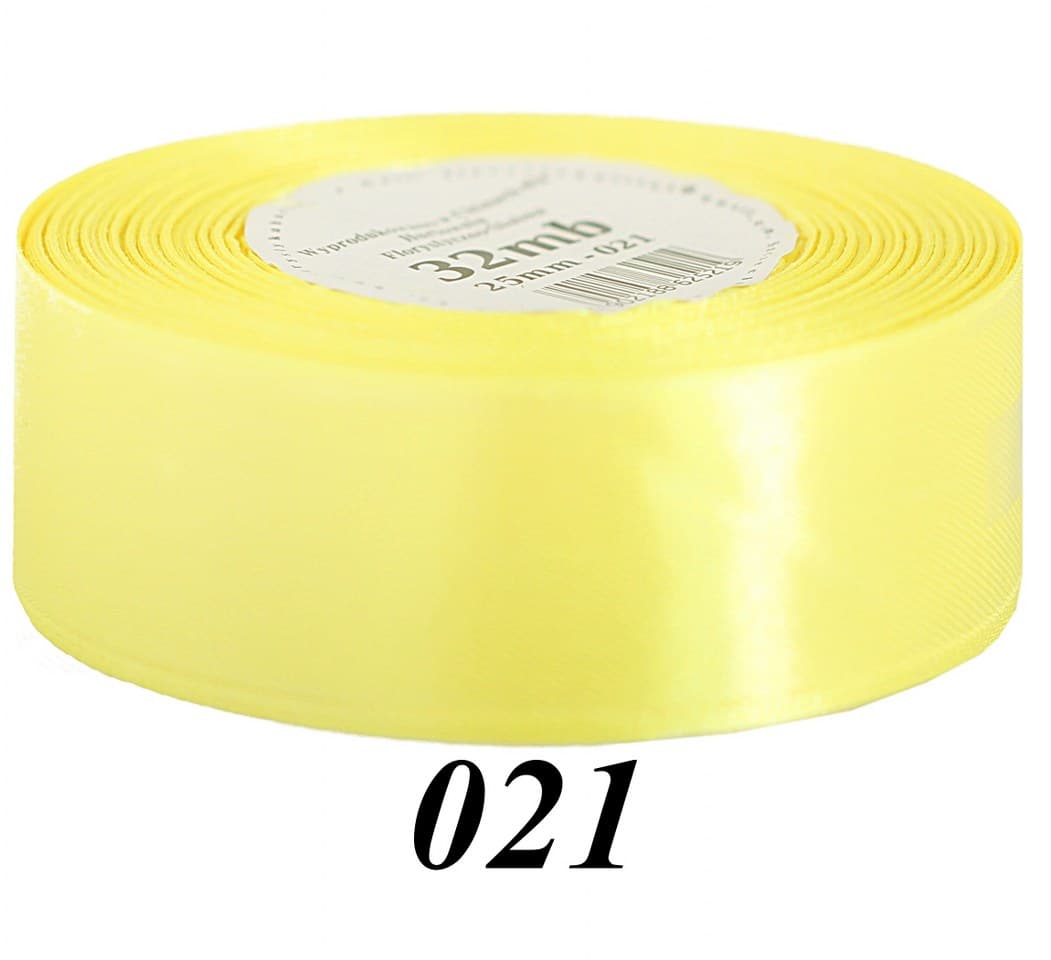 Wstążka satynowa 38mm/32mb, cytrynowa