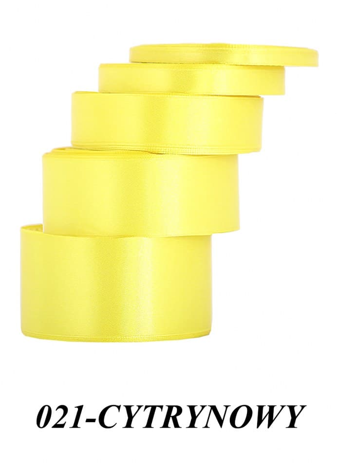 Wstążka satynowa 38mm/32mb, cytrynowa