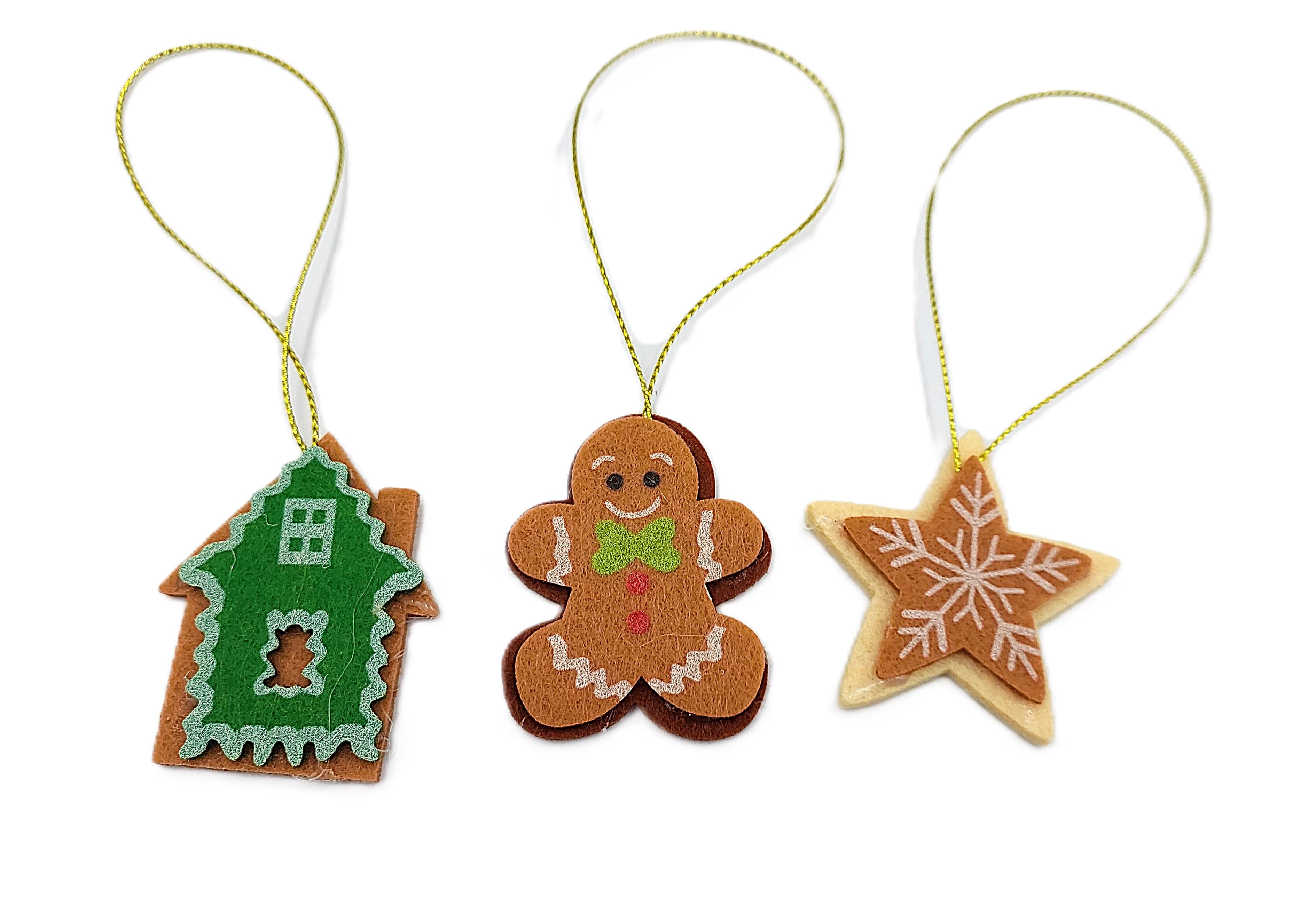 Zawieszka filcowe zimowe 5x4 cm 3 sztuki mix