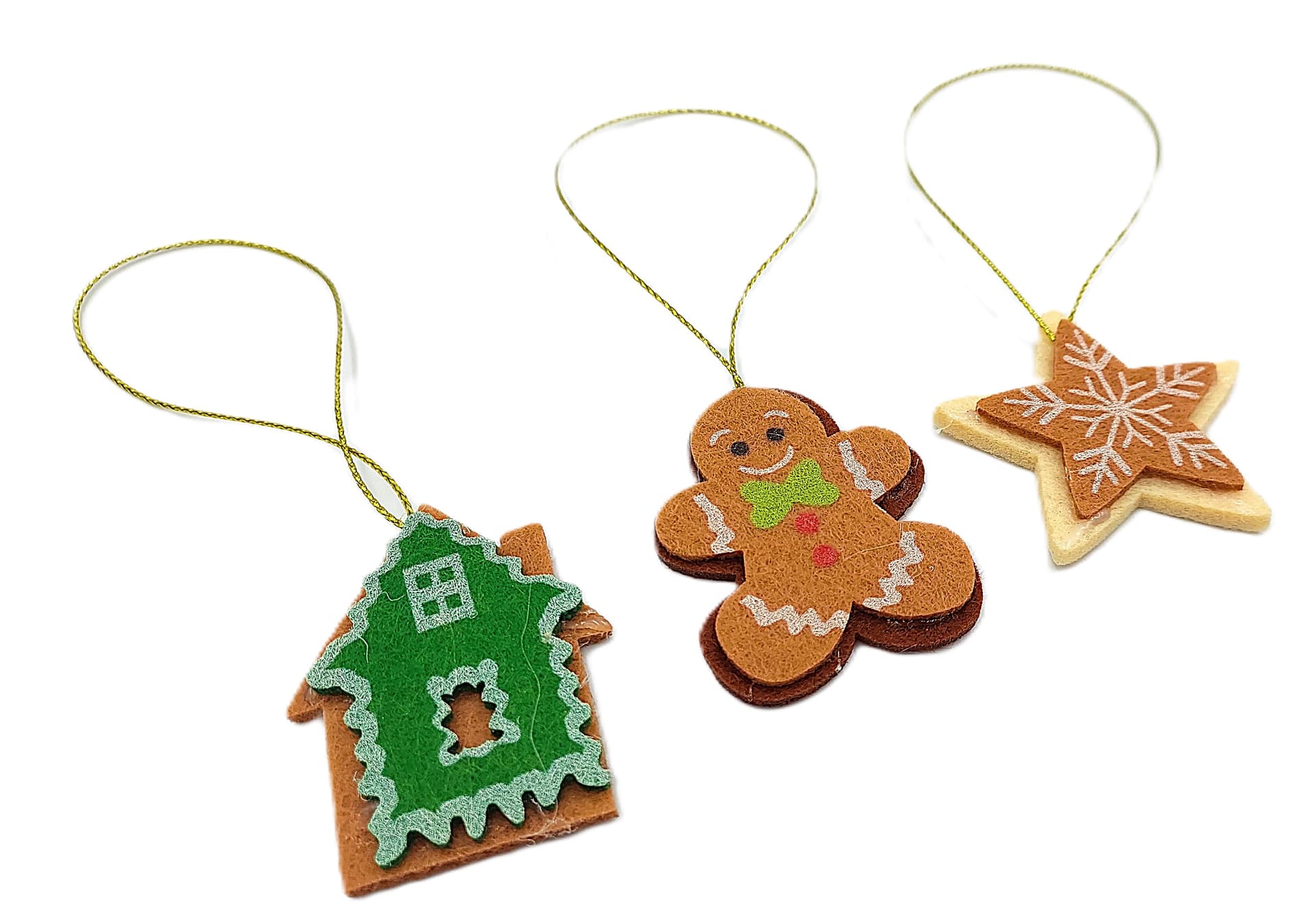 Zawieszka filcowe zimowe 5x4 cm 3 sztuki mix
