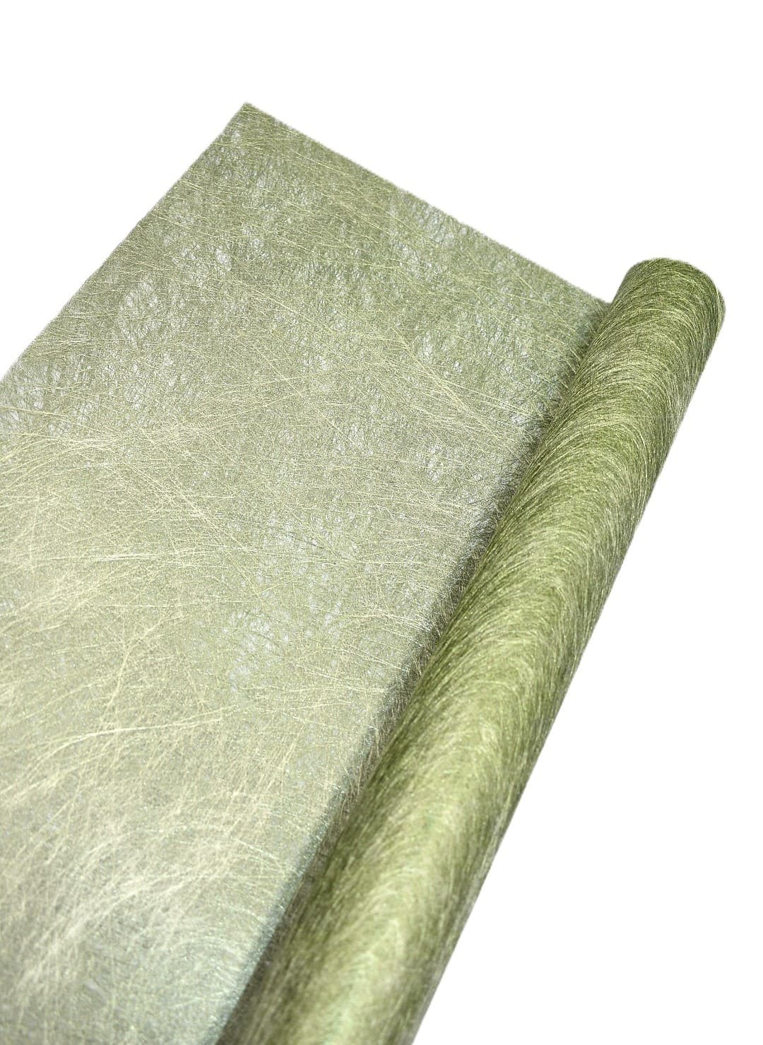 Flizelina metalizowana,  50cm/5mb, zielona