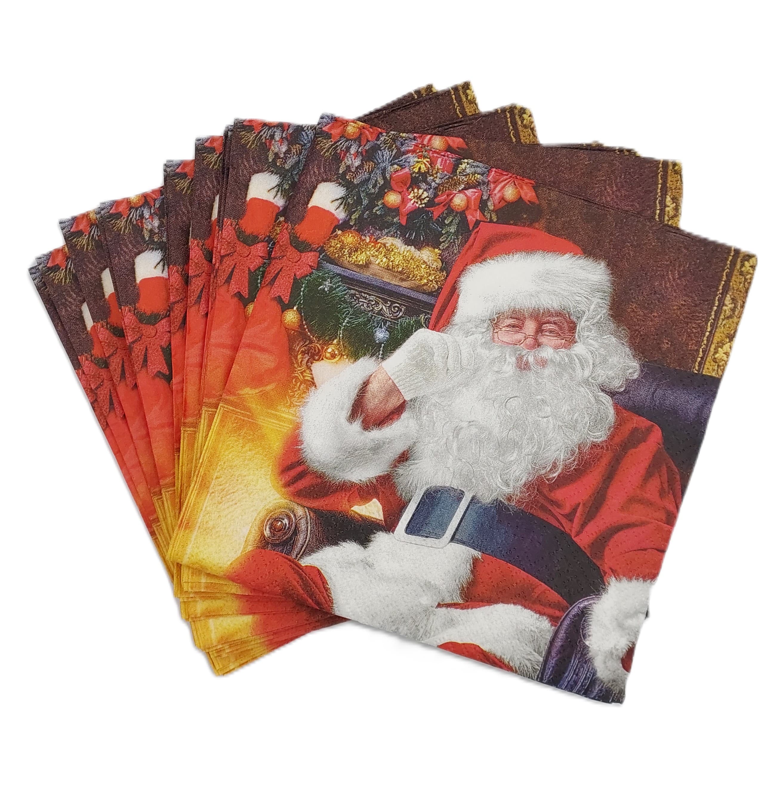 Serwetki świąteczne - Święty Mikołaj 33x33 cm