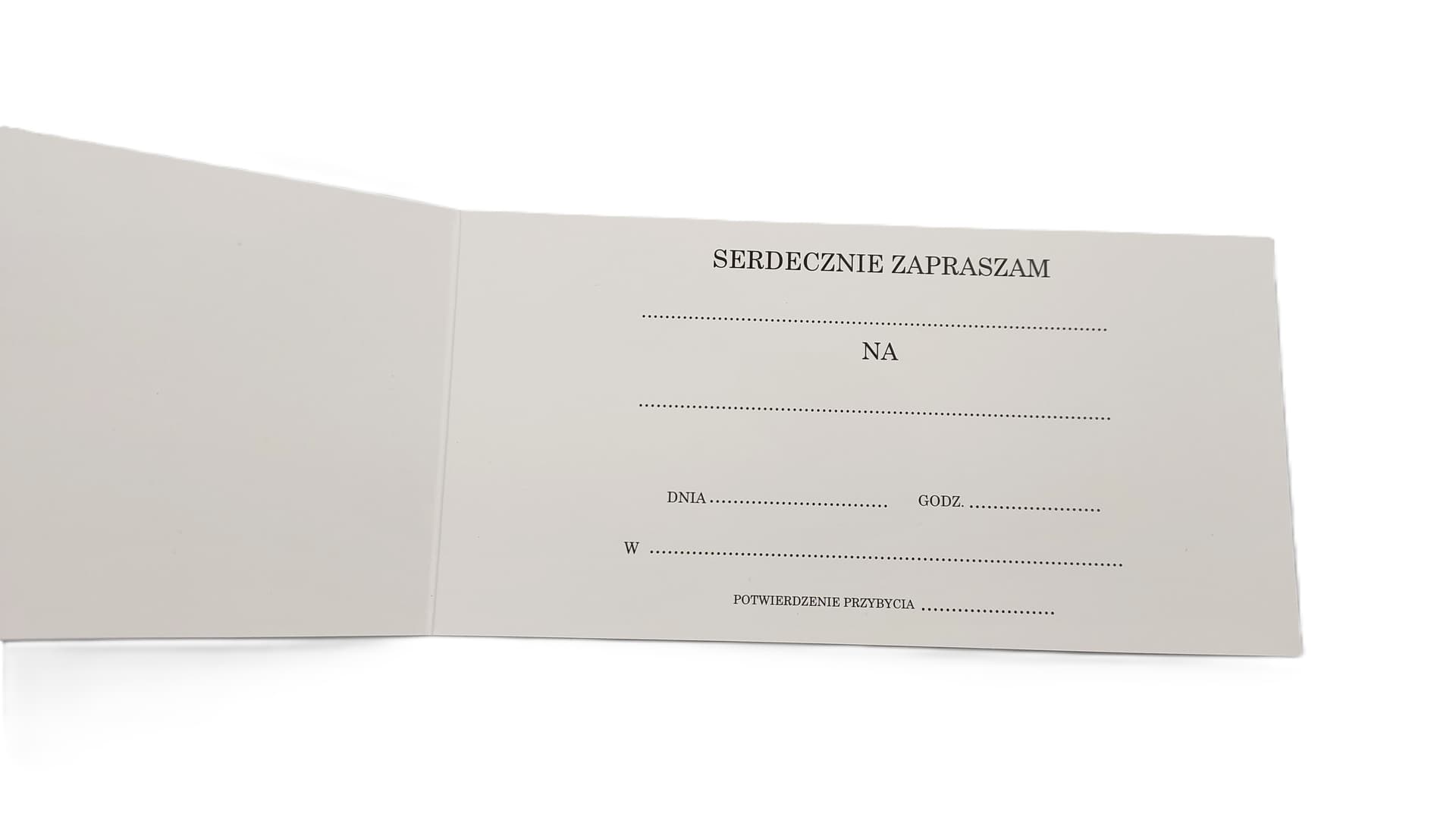 Zaproszenie UNIWERSALNE CZARNE, 1 szt.