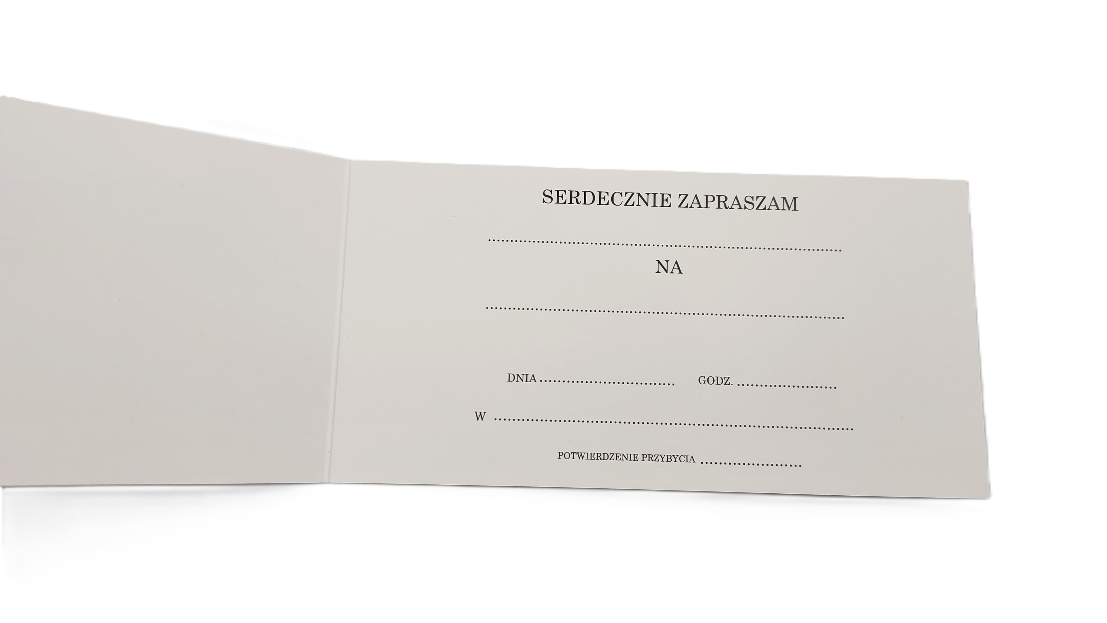 Zaproszenie UNIWERSALNE CZARNE, 1 szt.