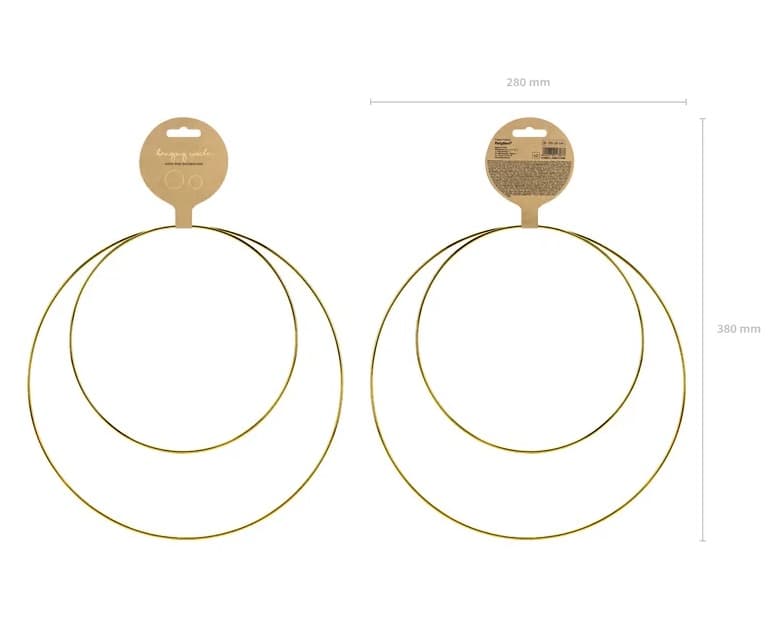 Metalowe zawieszki dekoracyjne KOŁA, 2 szt.