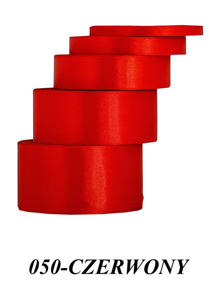 Wstążka satynowa 38mm/32mb, czerwona
