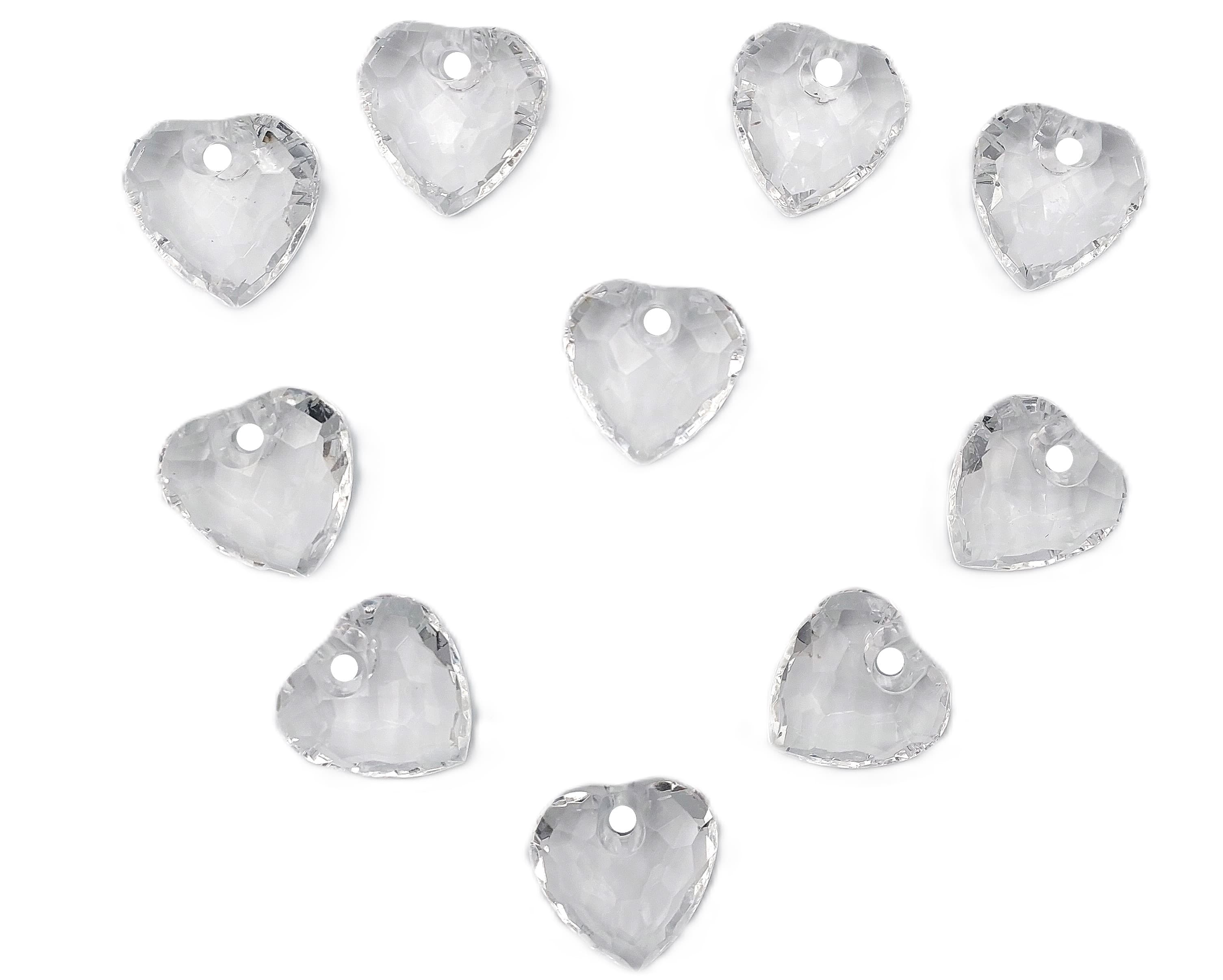 Zawieszki akrylowe Serca 10 szt.