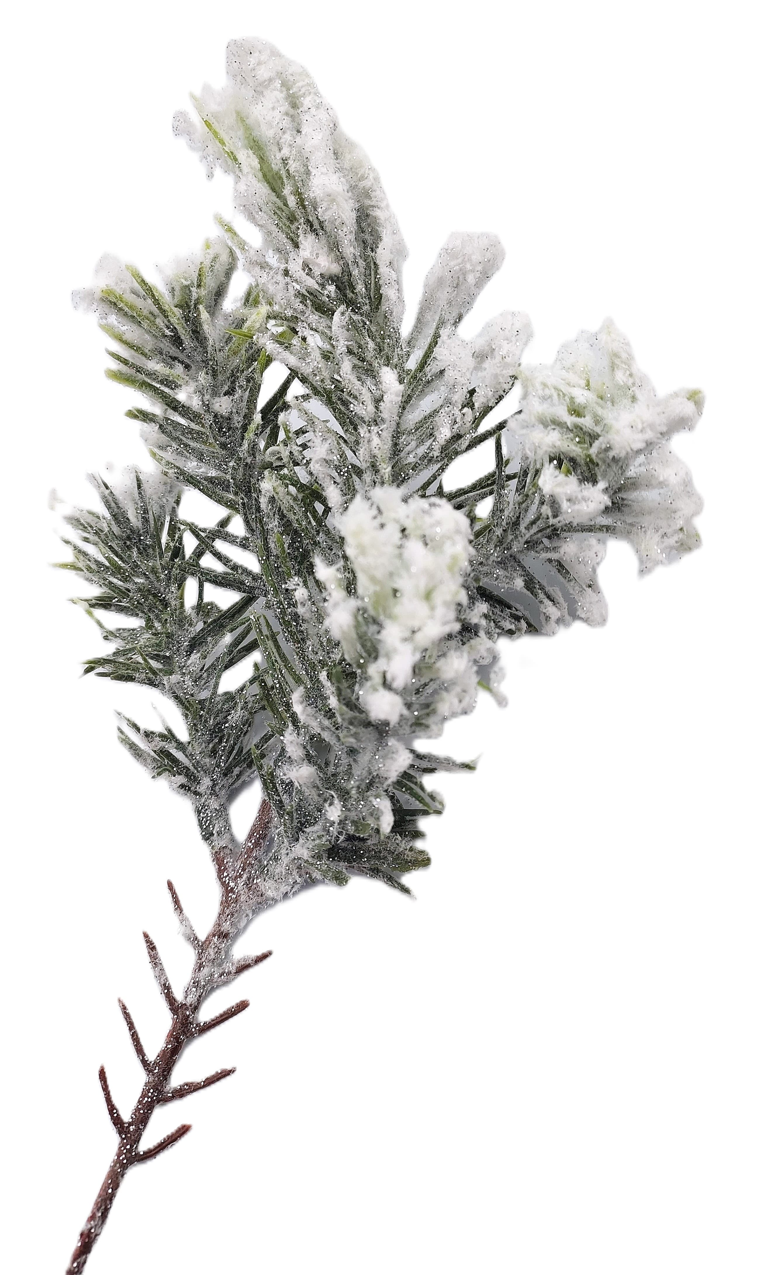 Sztuczna Gałązka świąteczna ośnieżona 26 cm