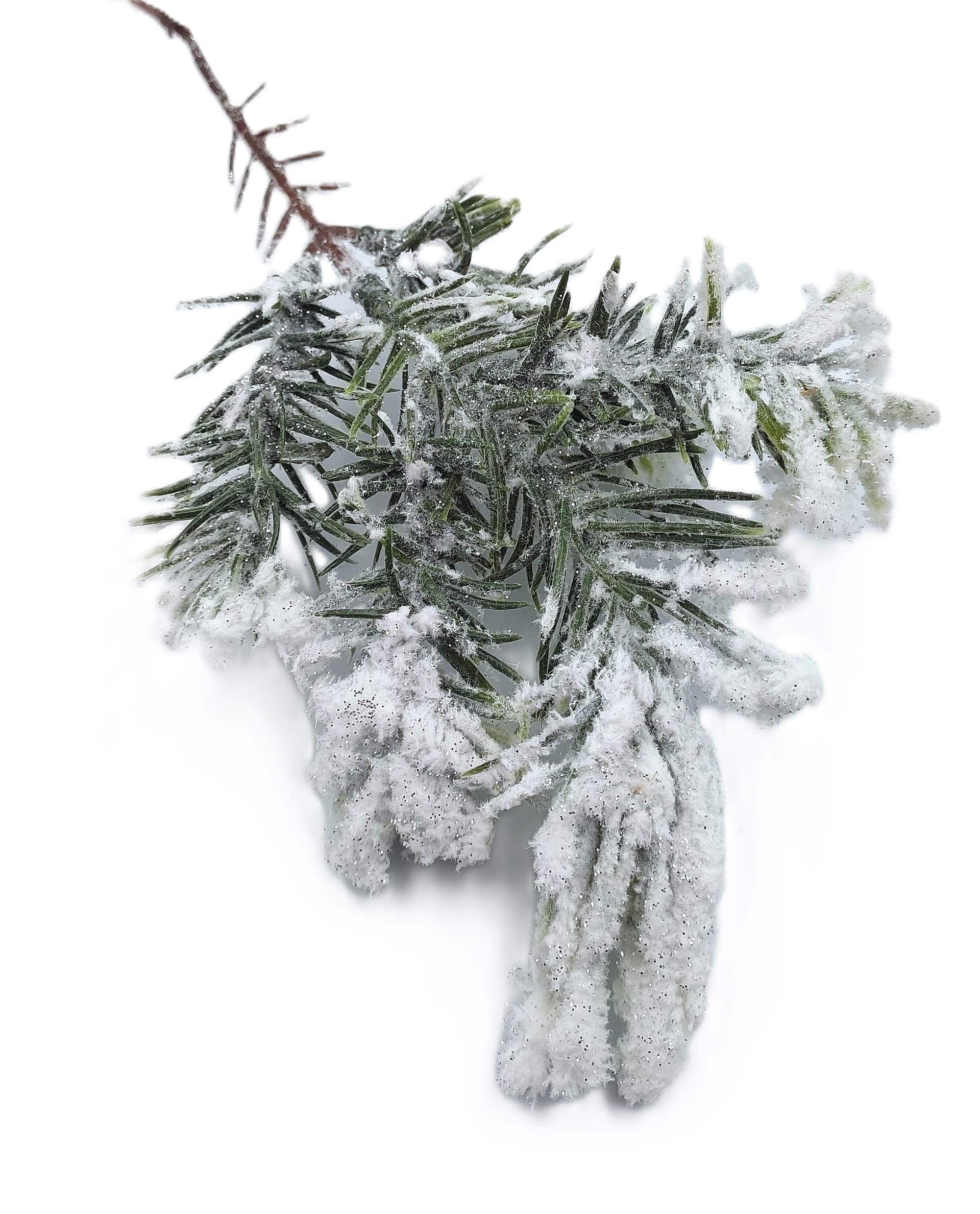 Sztuczna Gałązka świąteczna ośnieżona 26 cm