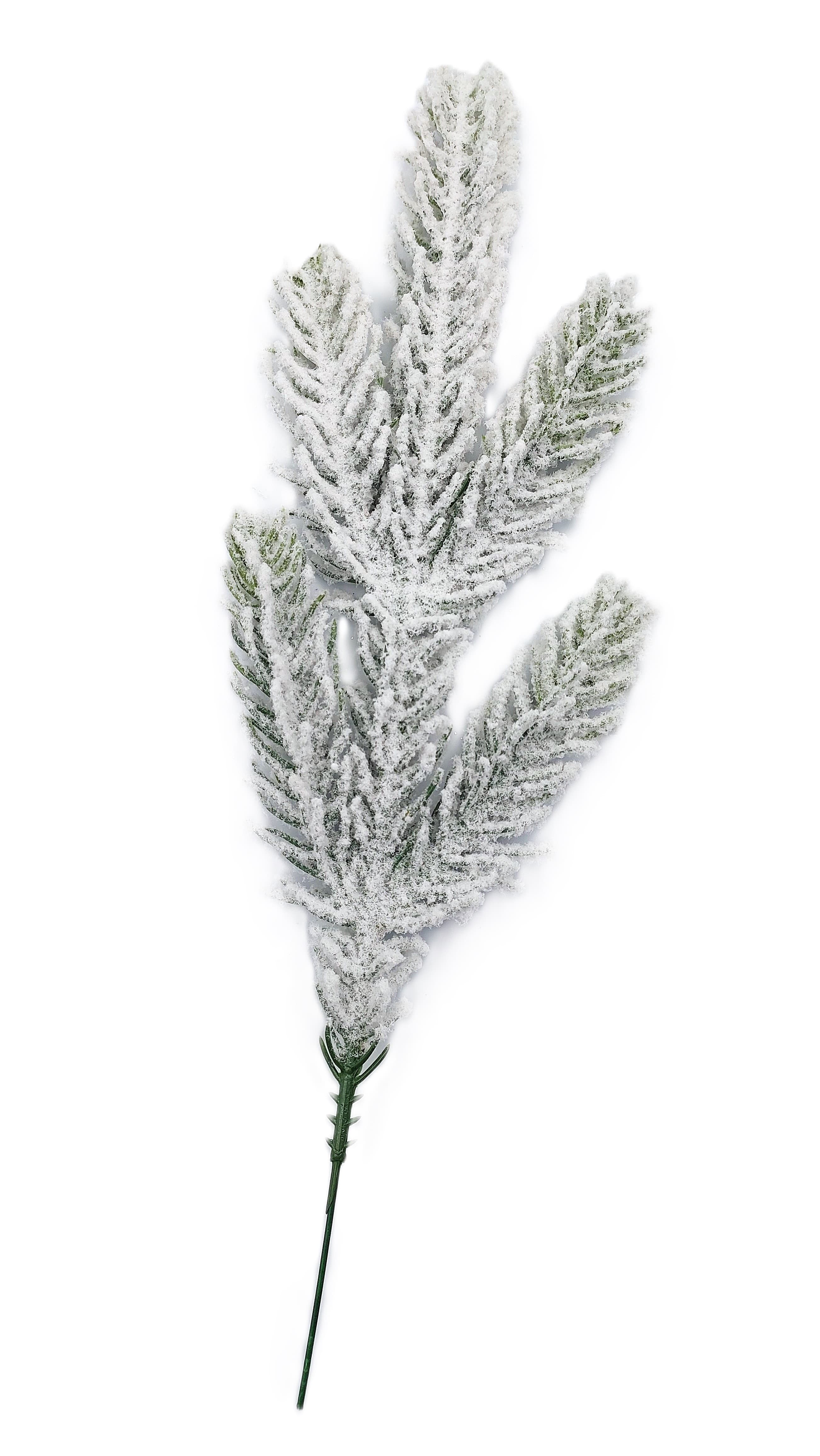 Sztuczna Gałązka świąteczna ośnieżona 28 cm