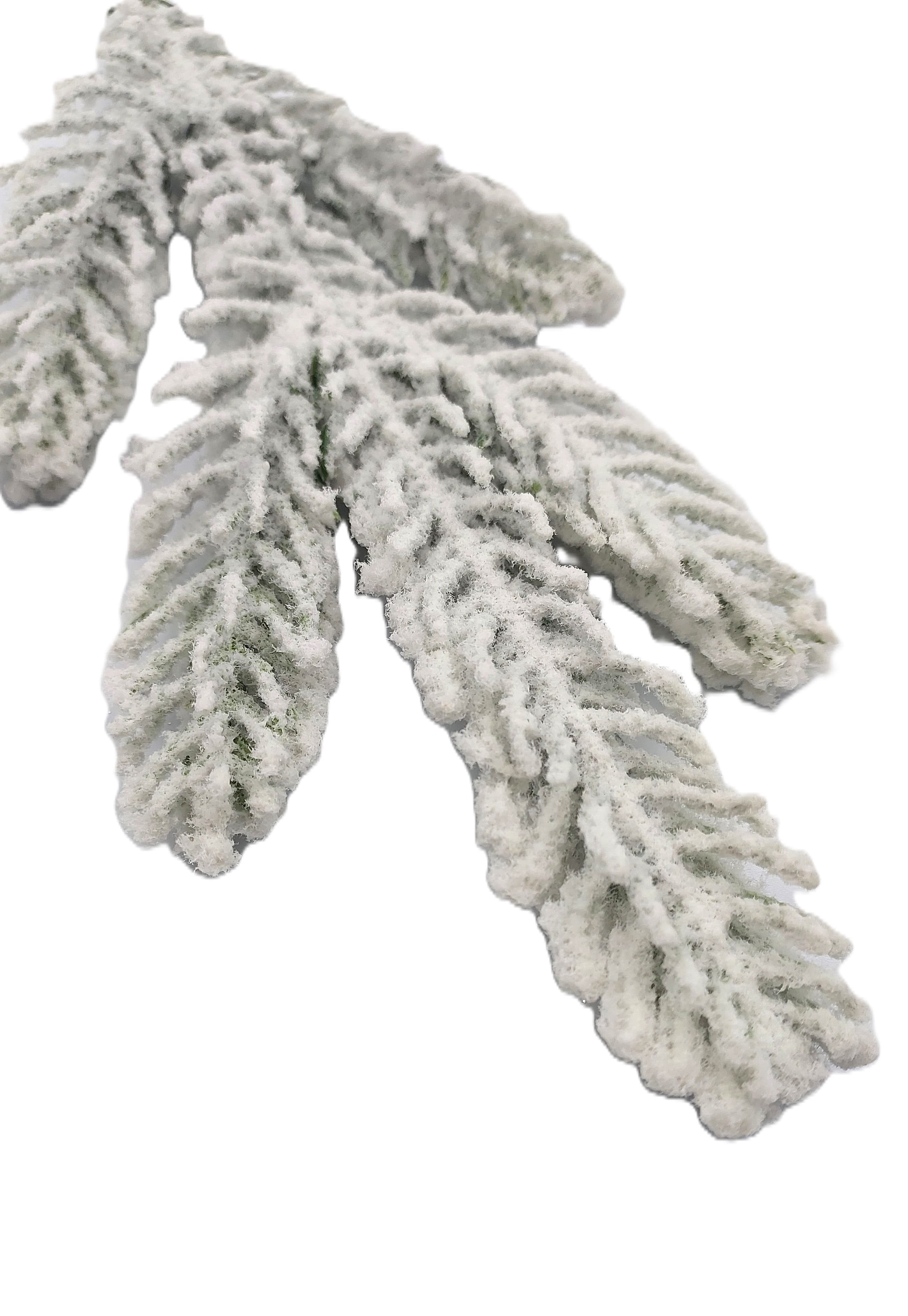 Sztuczna Gałązka świąteczna ośnieżona 28 cm