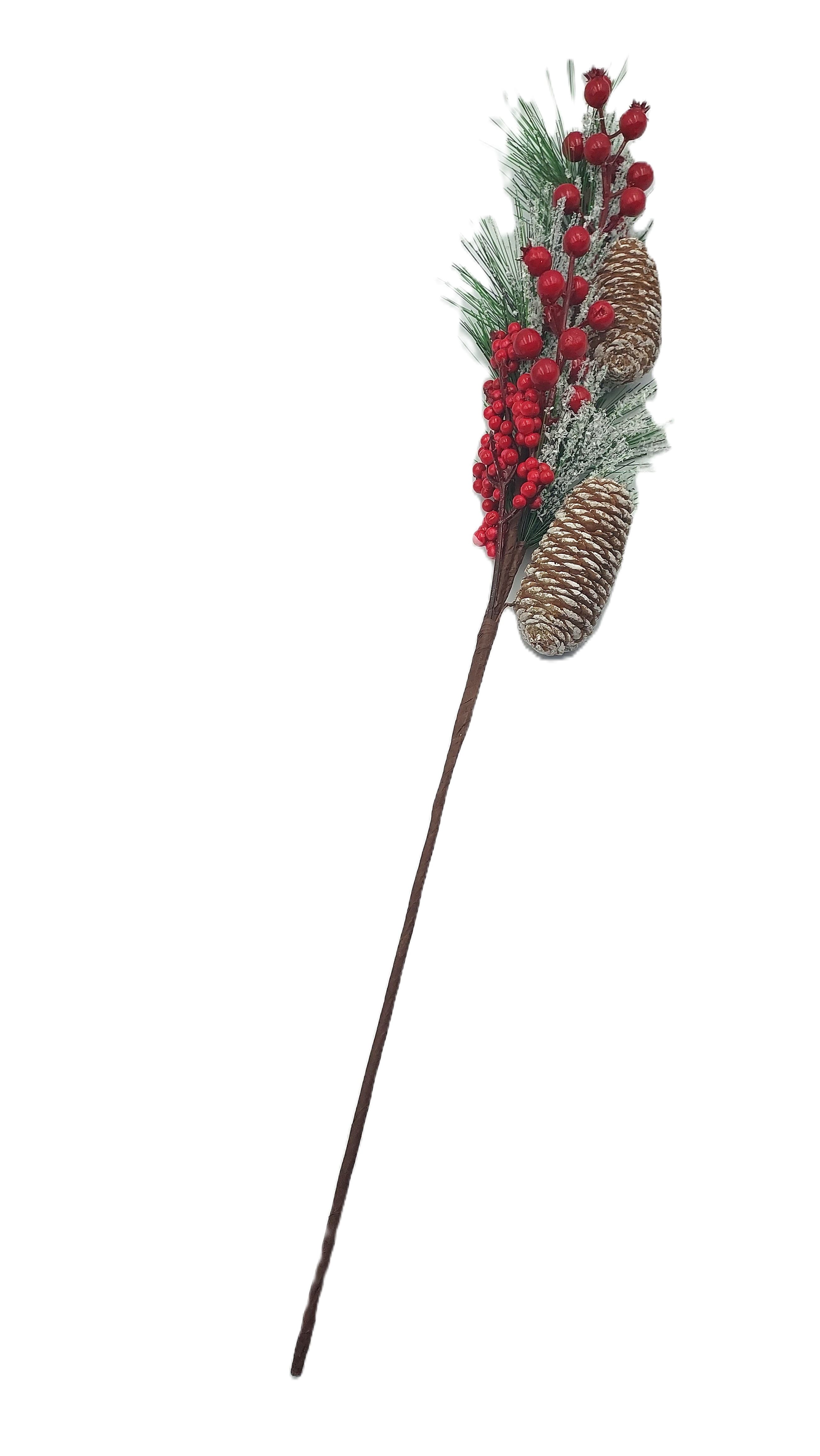 Długa świąteczna gałązka dekoracyjna 62 cm