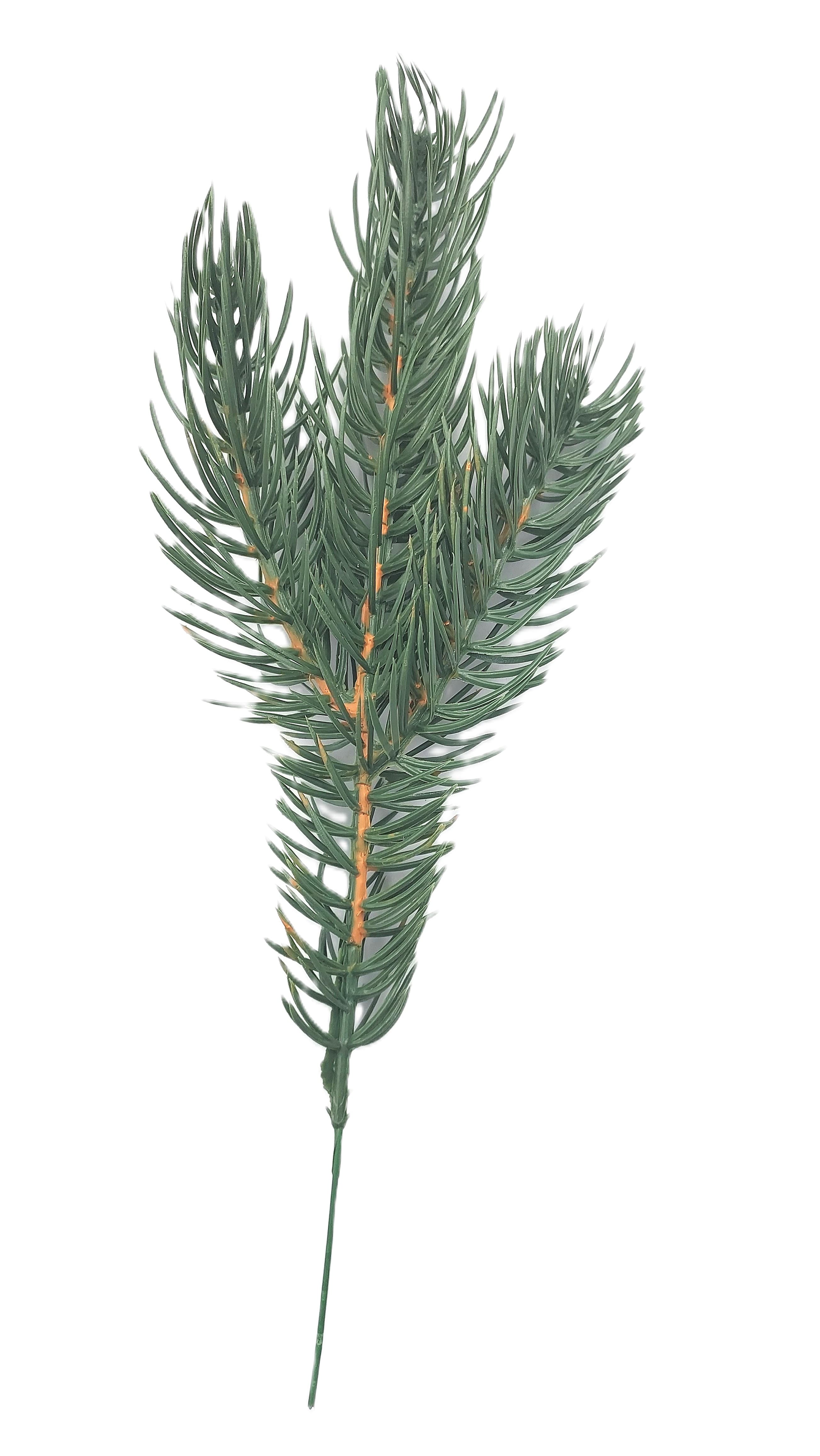 Gruba sztuczna gałązka iglasta zielona 25 cm