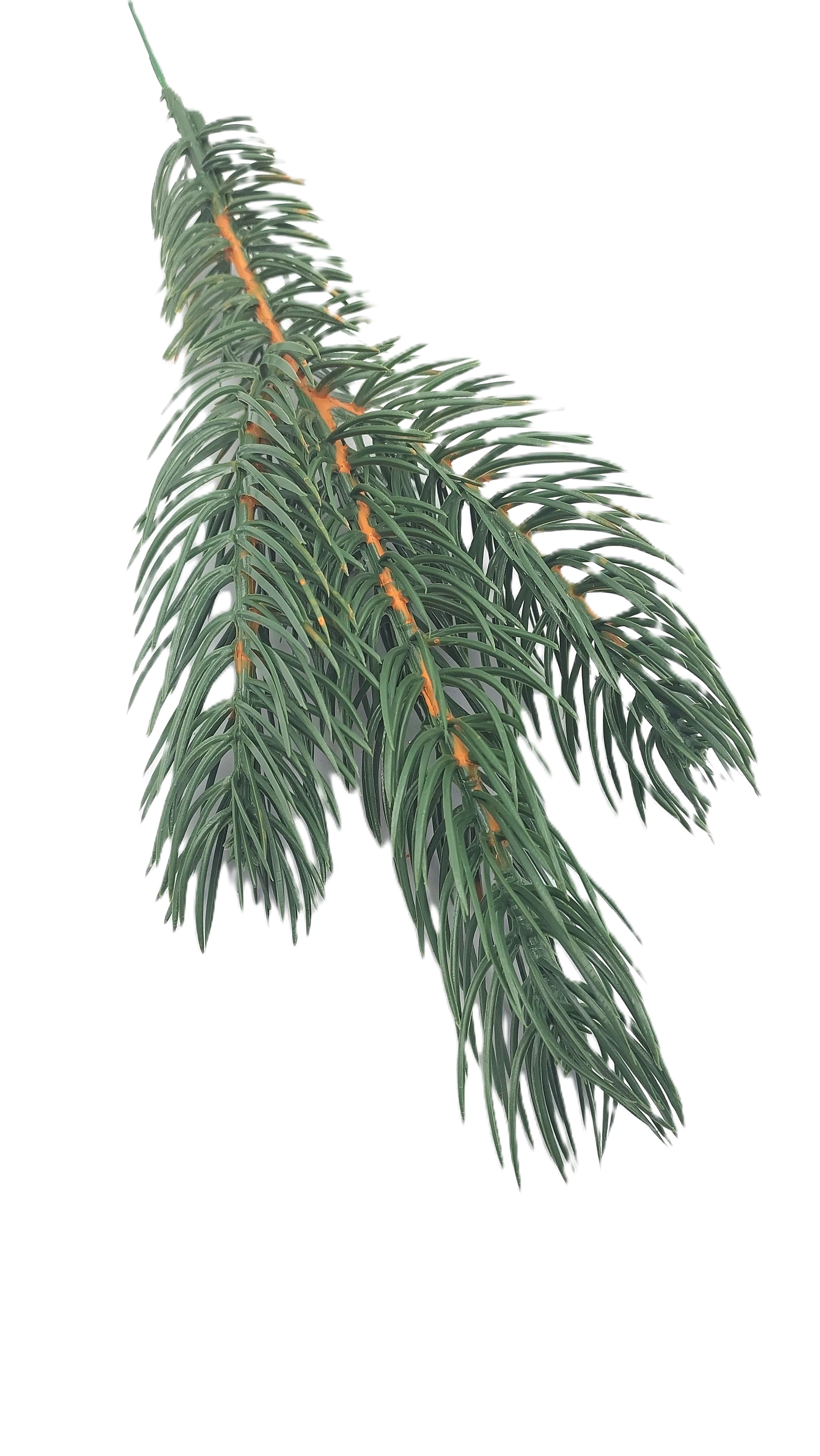 Gruba sztuczna gałązka iglasta zielona 25 cm