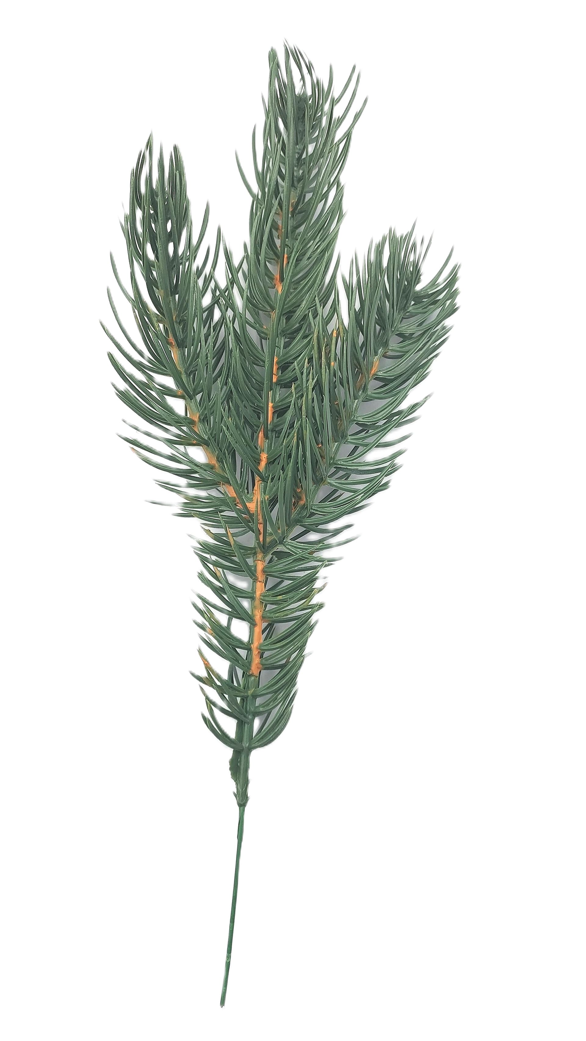 Gruba sztuczna gałązka iglasta zielona 25 cm