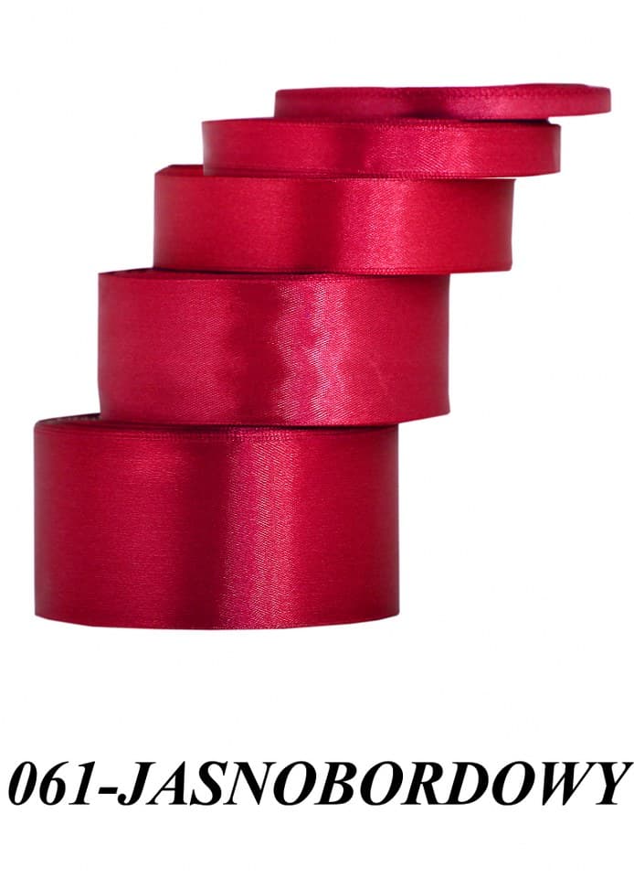 Wstążka satynowa 38mm/32mb, jasnobordowa