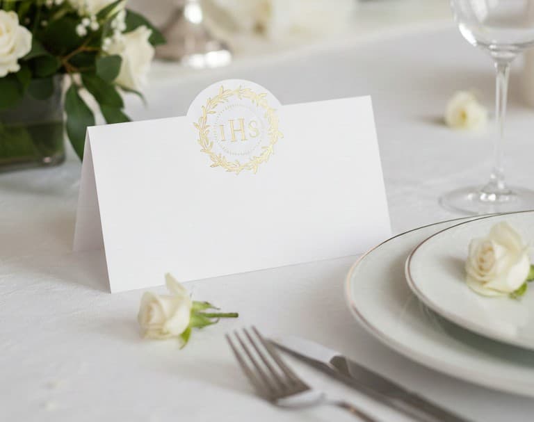 Winietki KOMUNIA BIAŁE - ZŁOTA HOSTIA 10 szt