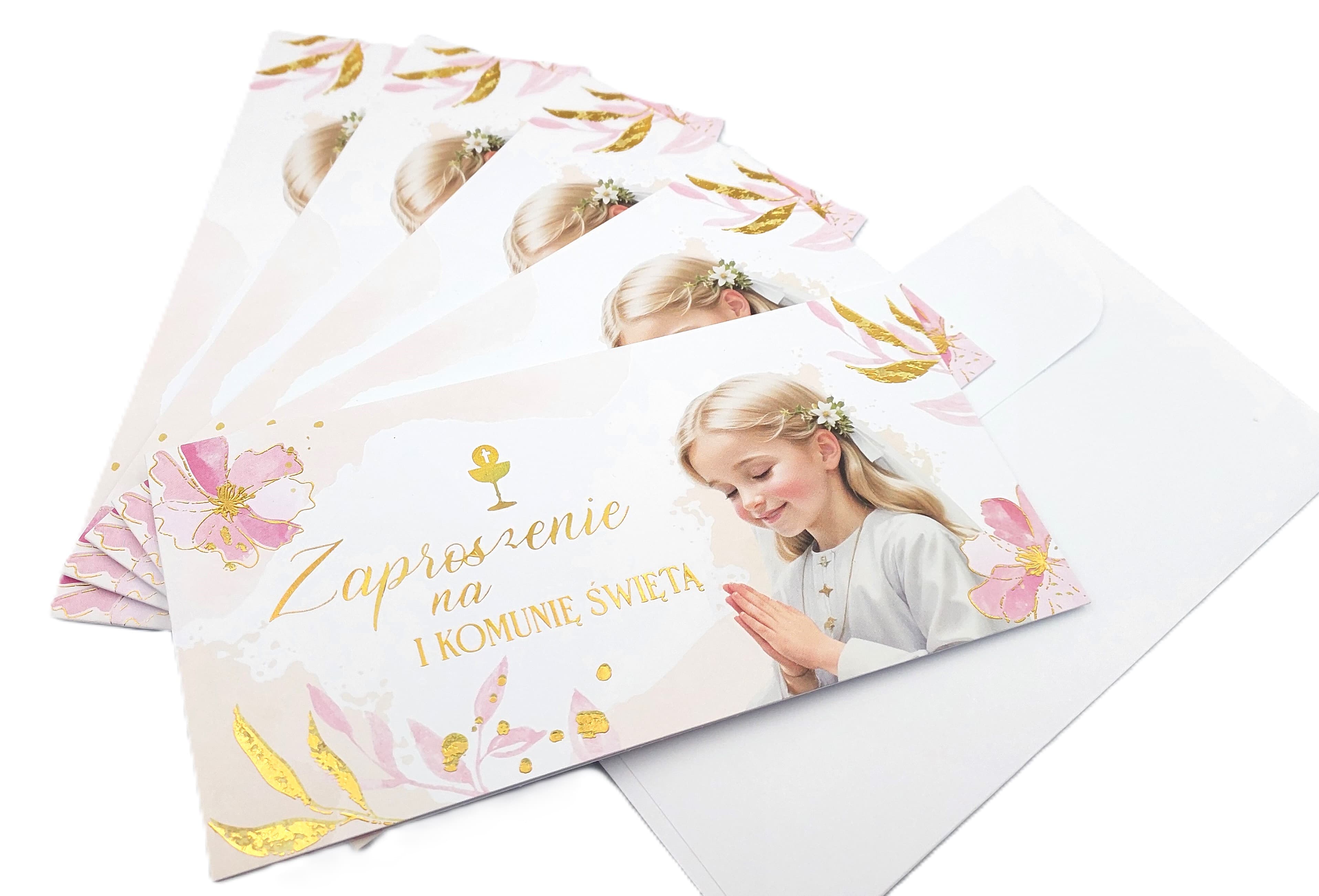 Zaproszenie na I Komunię Św. DZIEWCZYNKA 1 szt.