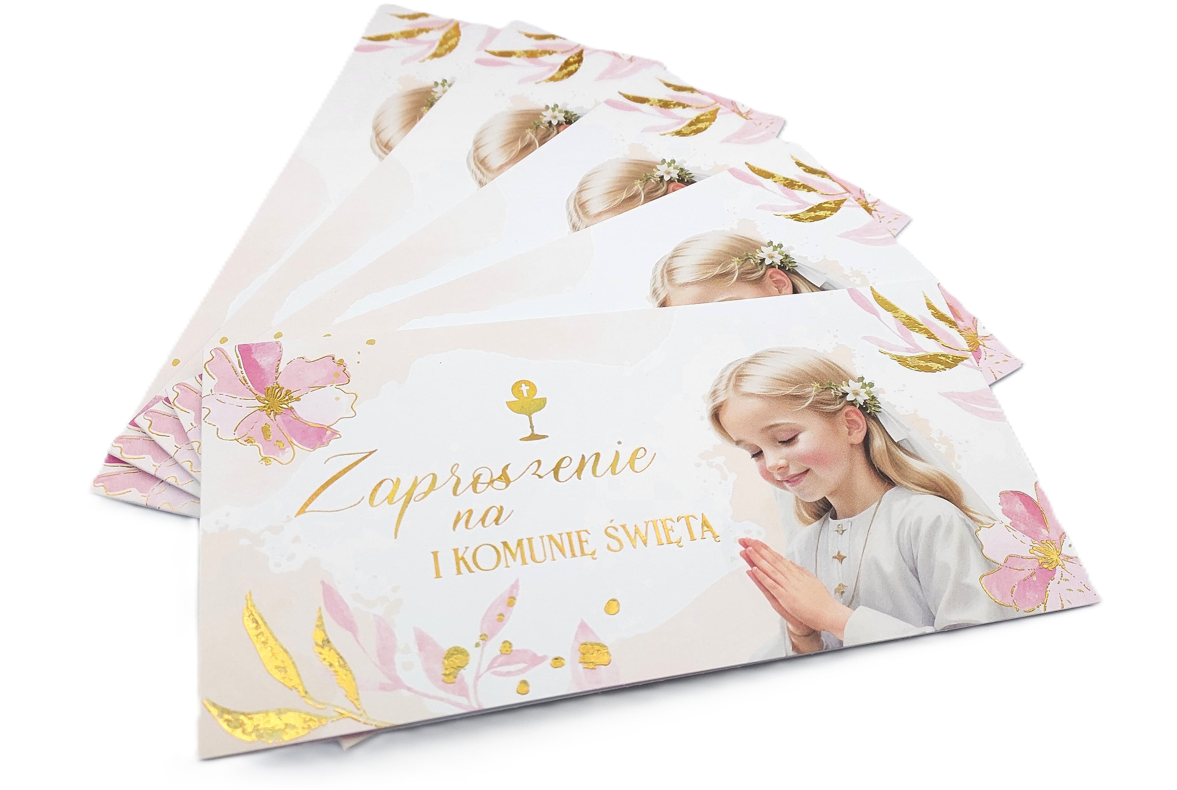 Zaproszenie na I Komunię Św. DZIEWCZYNKA 1 szt.