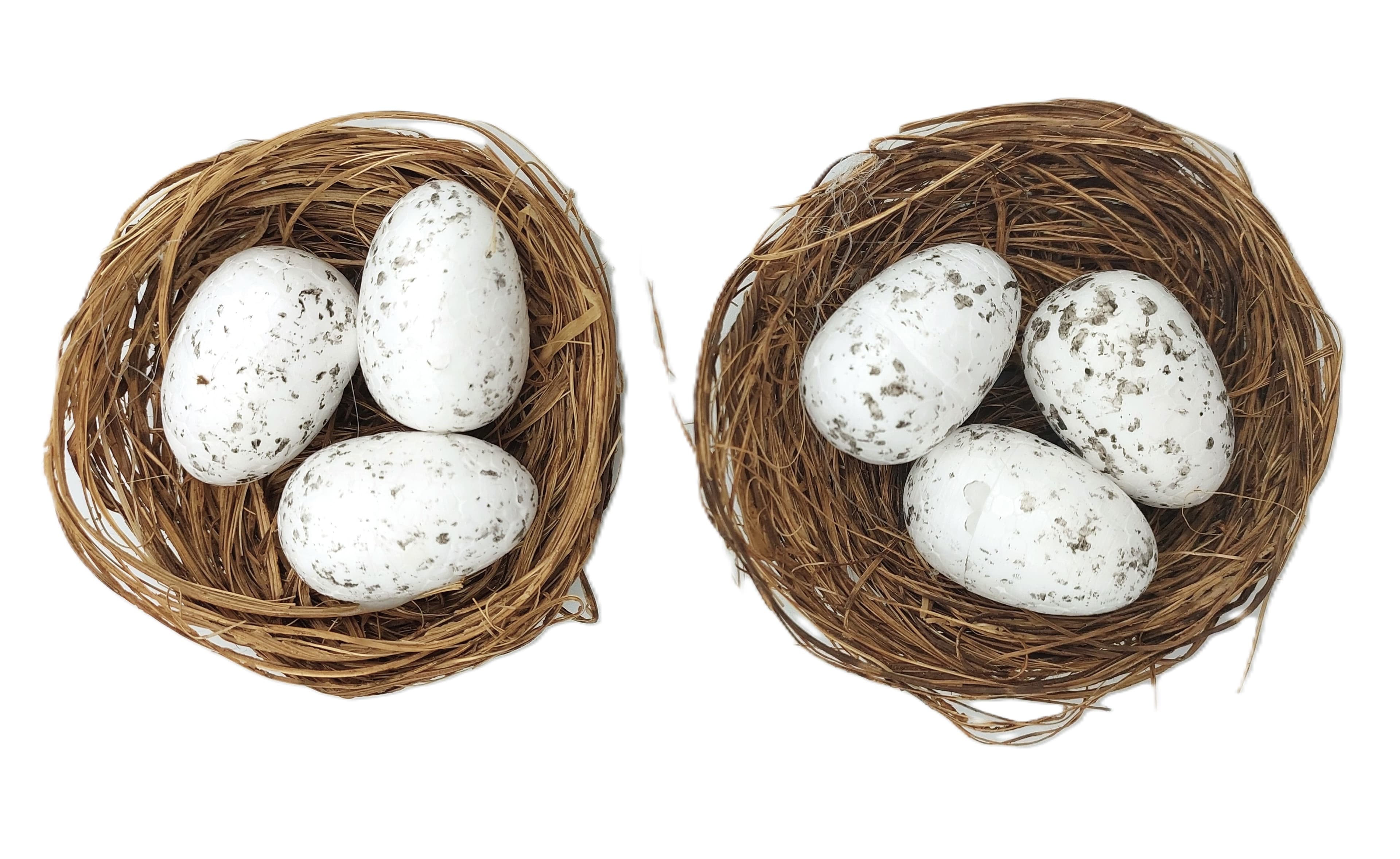 Gniazdo z białymi jajkami 7 cm - 2 szt.