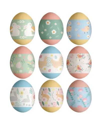 Owijki termokuczliwe wiosenne - pastelowe 9 szt.