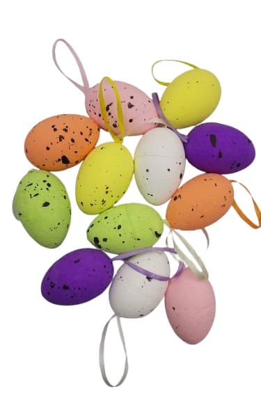 Jajko styropianowe przepiórcze 4x6cm/12szt, mix