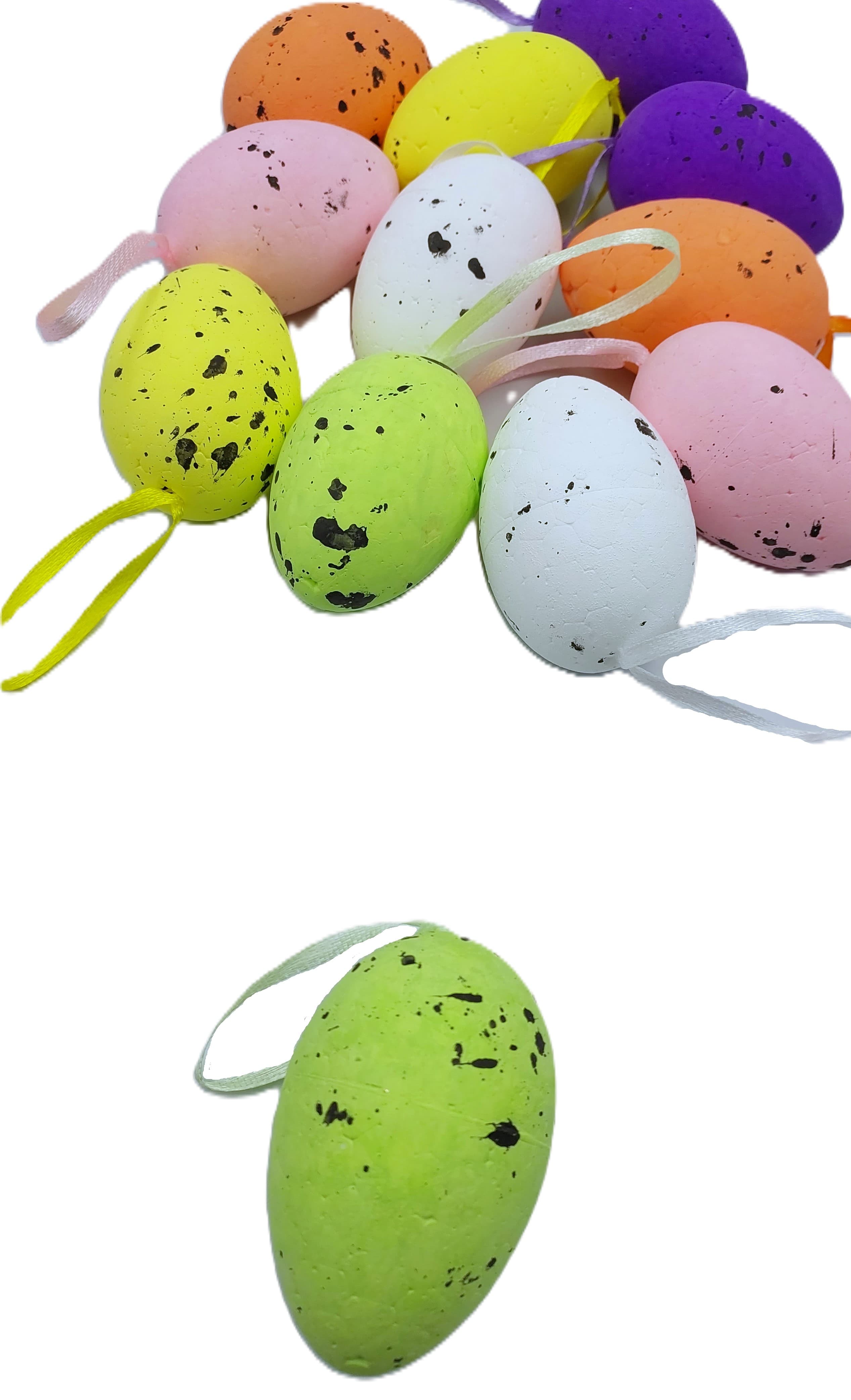 Jajko styropianowe przepiórcze 4x6cm/12szt, mix