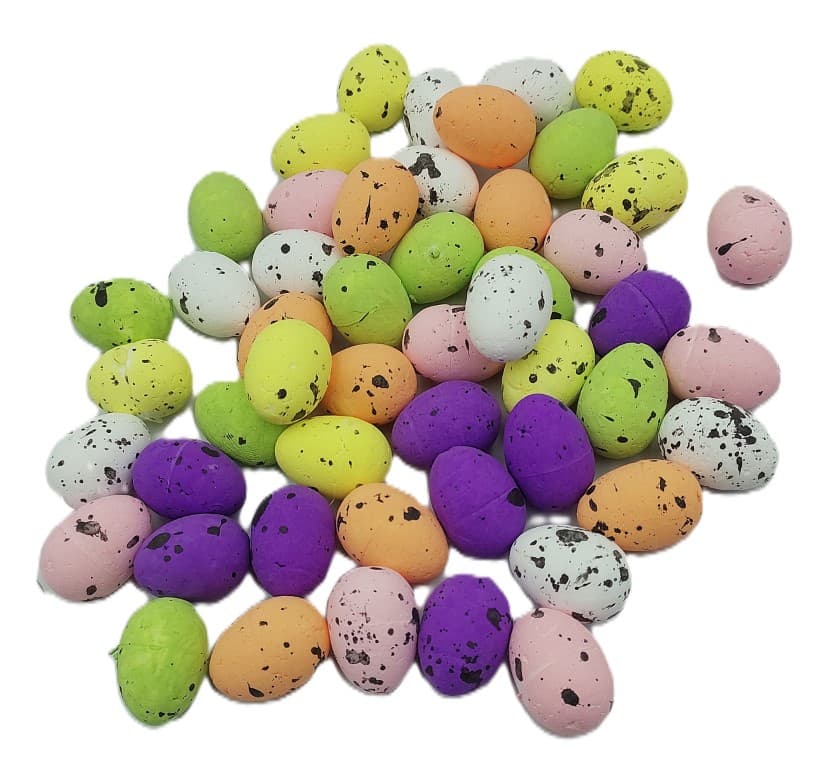 Jajko styropianowe przepiórcze 18x25mm 50 szt. mix