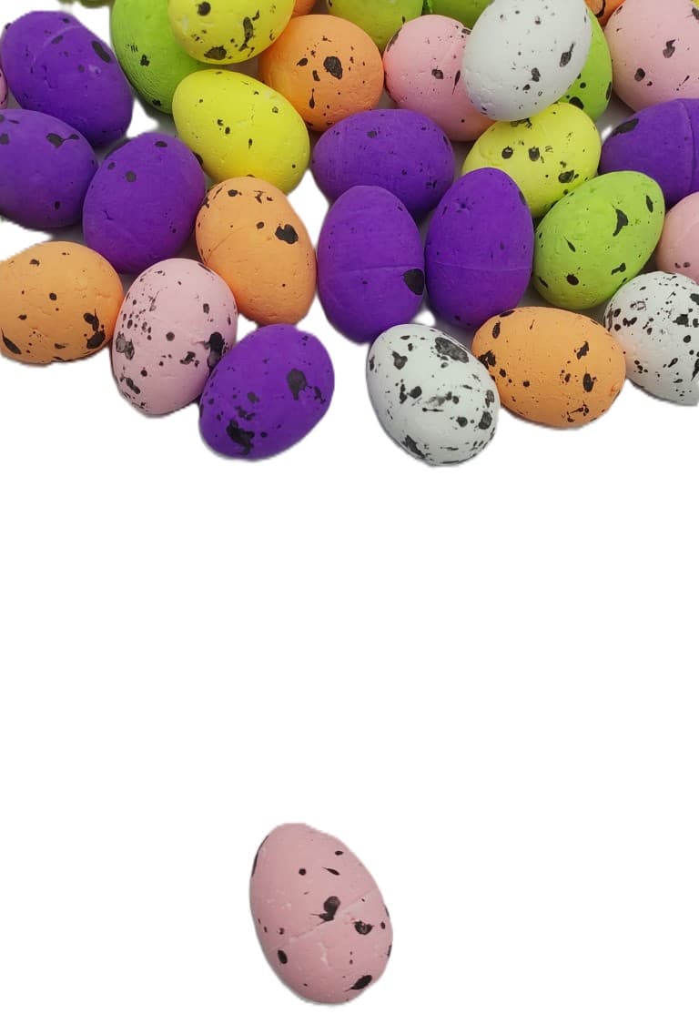 Jajko styropianowe przepiórcze 18x25mm 50 szt. mix