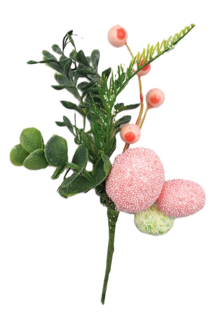 Sztuczna gałązka wielkanocna z jajkami 24 cm, 1szt