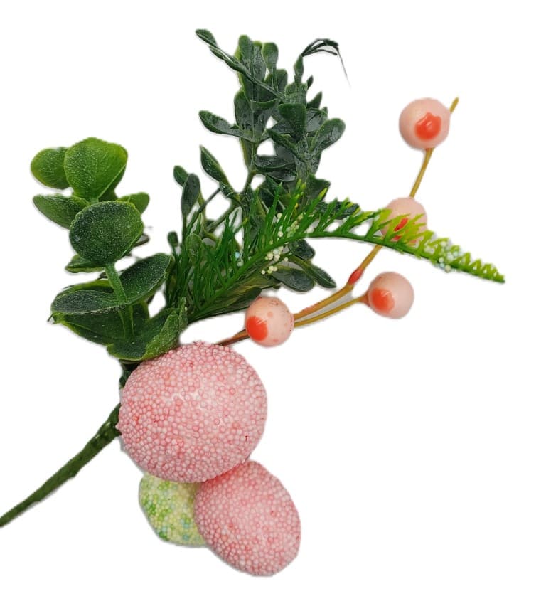 Sztuczna gałązka wielkanocna z jajkami 24 cm, 1szt