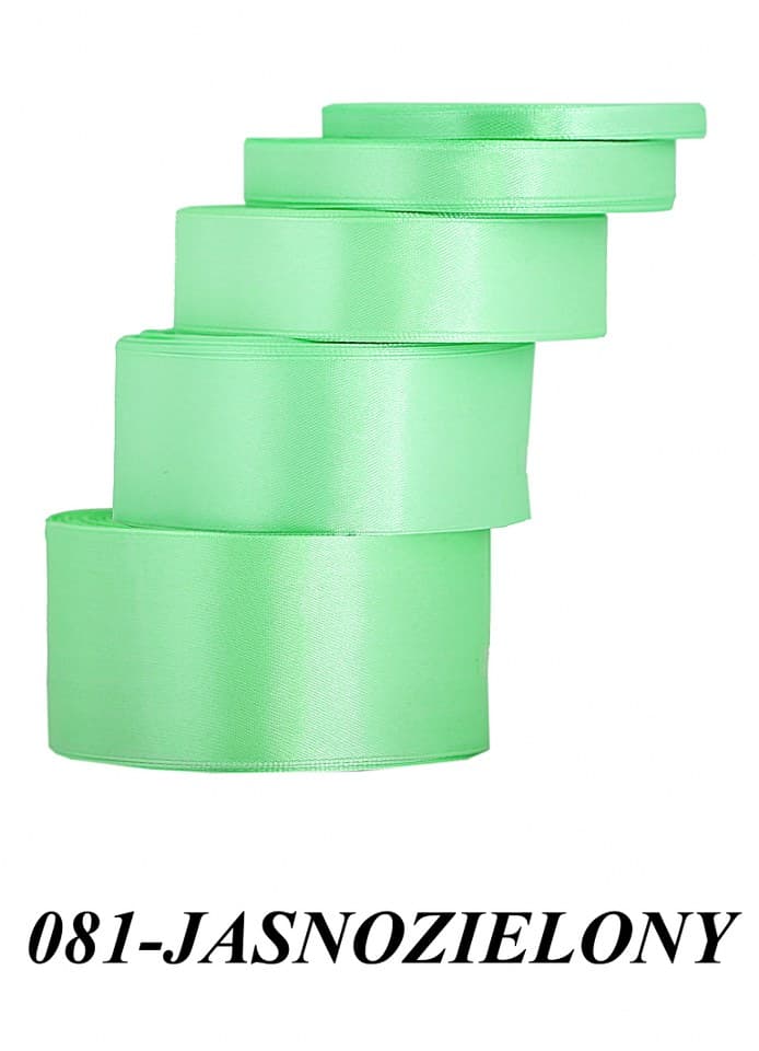 Wstążka satynowa 38mm/32mb, jasnozielona