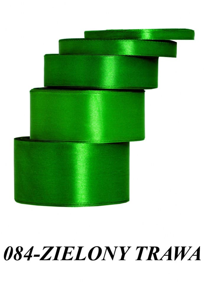 Wstążka satynowa 38mm/32mb, zielona trawa
