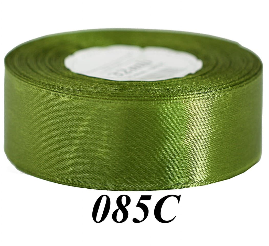 Wstążka satynowa 38mm/32mb, ciemna oliwka