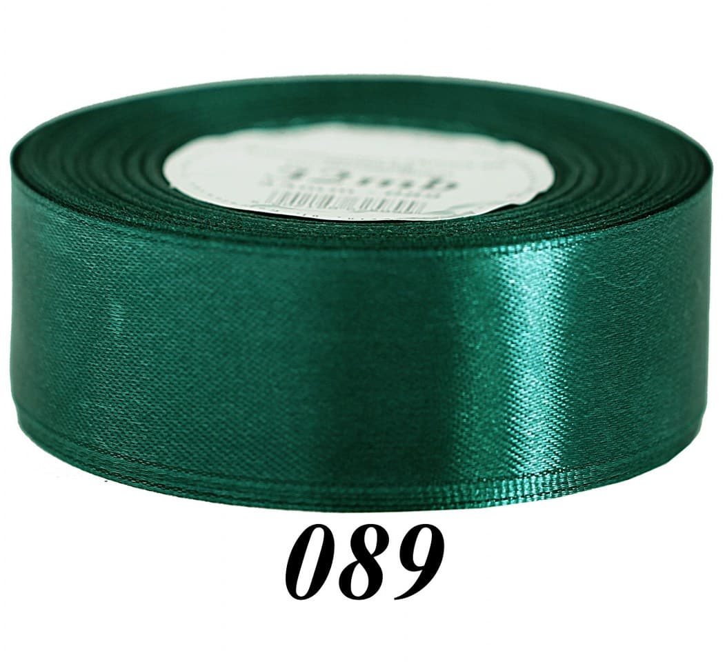 Wstążka satynowa 38mm/32mb, zieleń butelkowa
