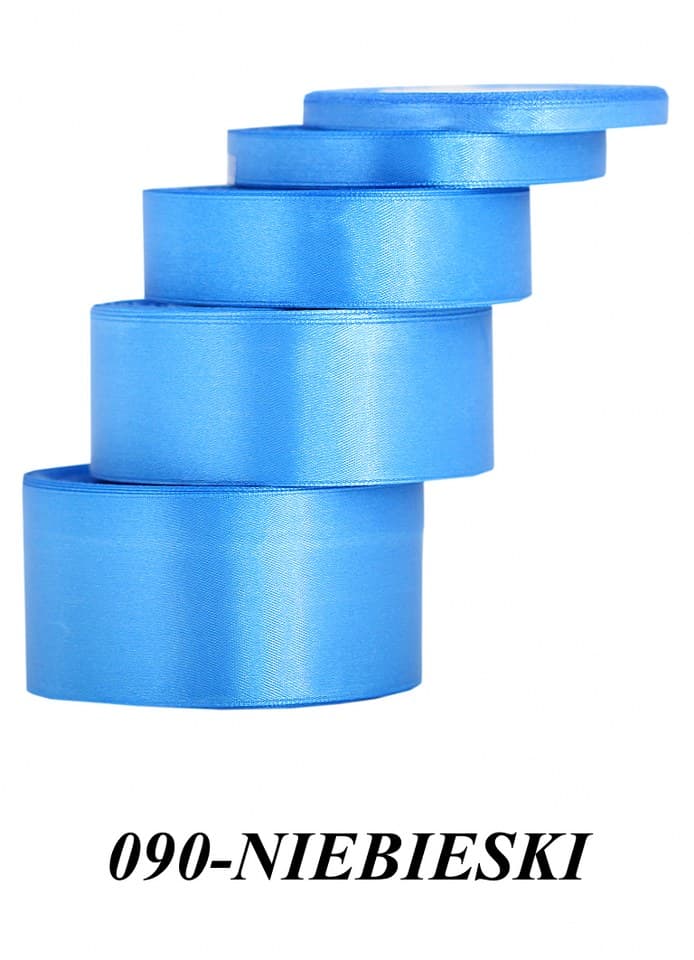 Wstążka satynowa 38mm/32mb, niebieska