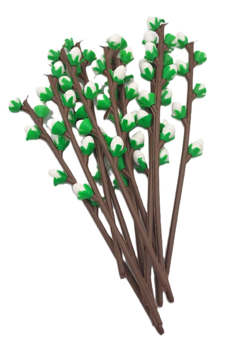 Bazia drobna, gałązki z listkami, wys 15cm/12sztuk