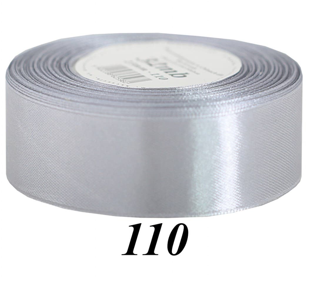 Wstążka satynowa 38mm/32mb, srebrna
