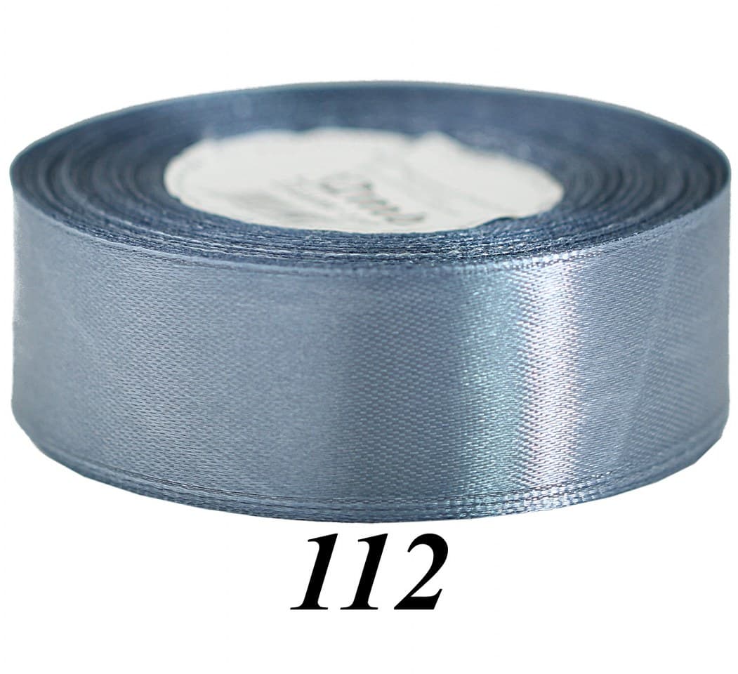 Wstążka satynowa 38mm/32mb, ciemnosrebrna