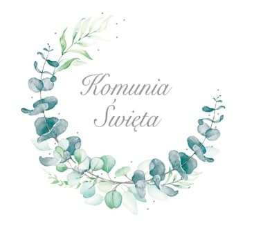 Serwetki, 33x33cm, Eukaliptus Komunia Święta