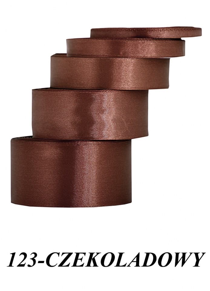 Wstążka satynowa 38mm/32mb, czekoladowa