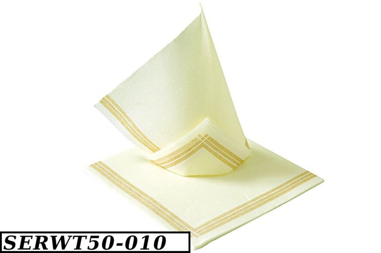 Serwetki Tendance, 50szt, 38x38 kremowe/paski